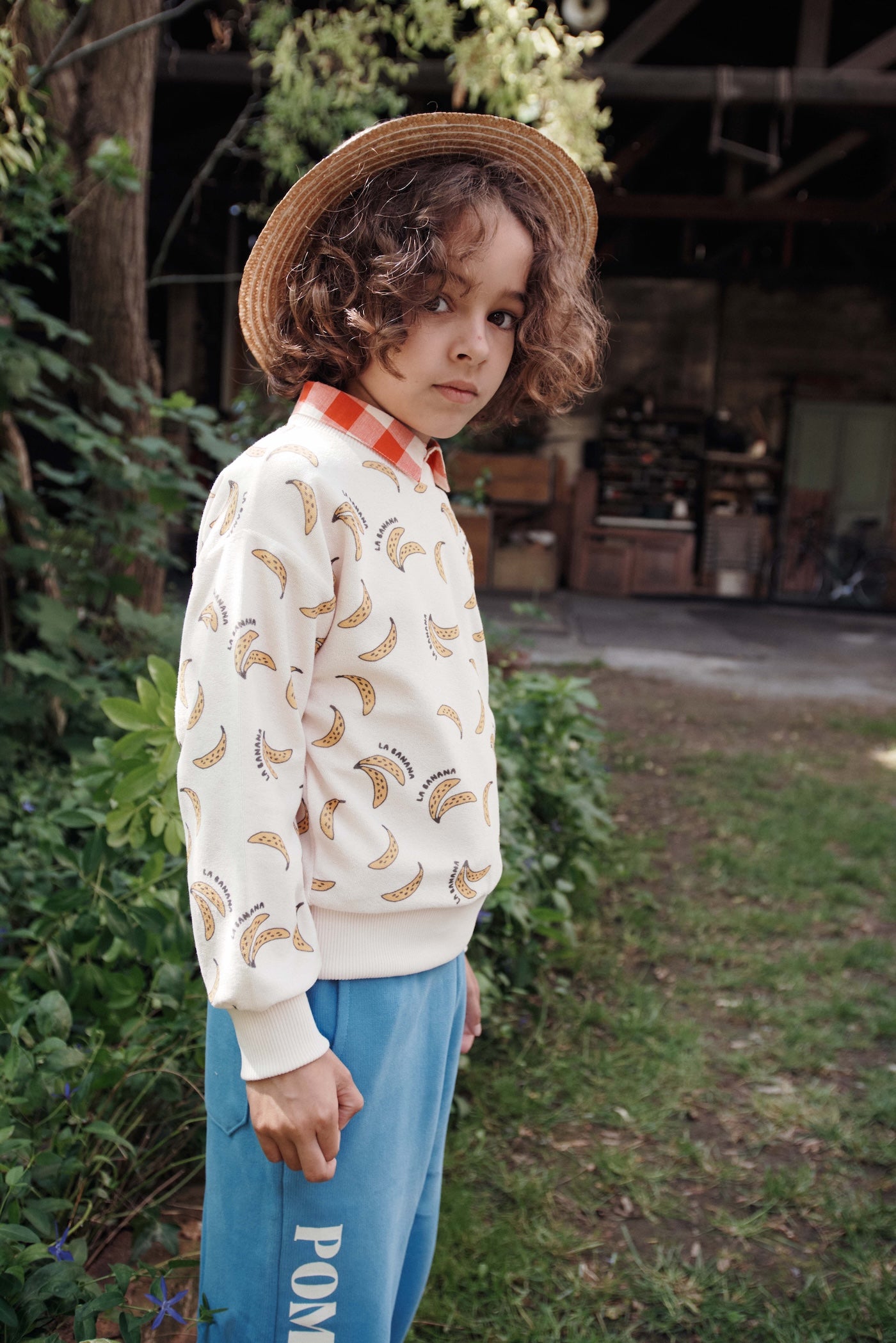 Emile et Ida Terry Sweatshirt Banane Créme