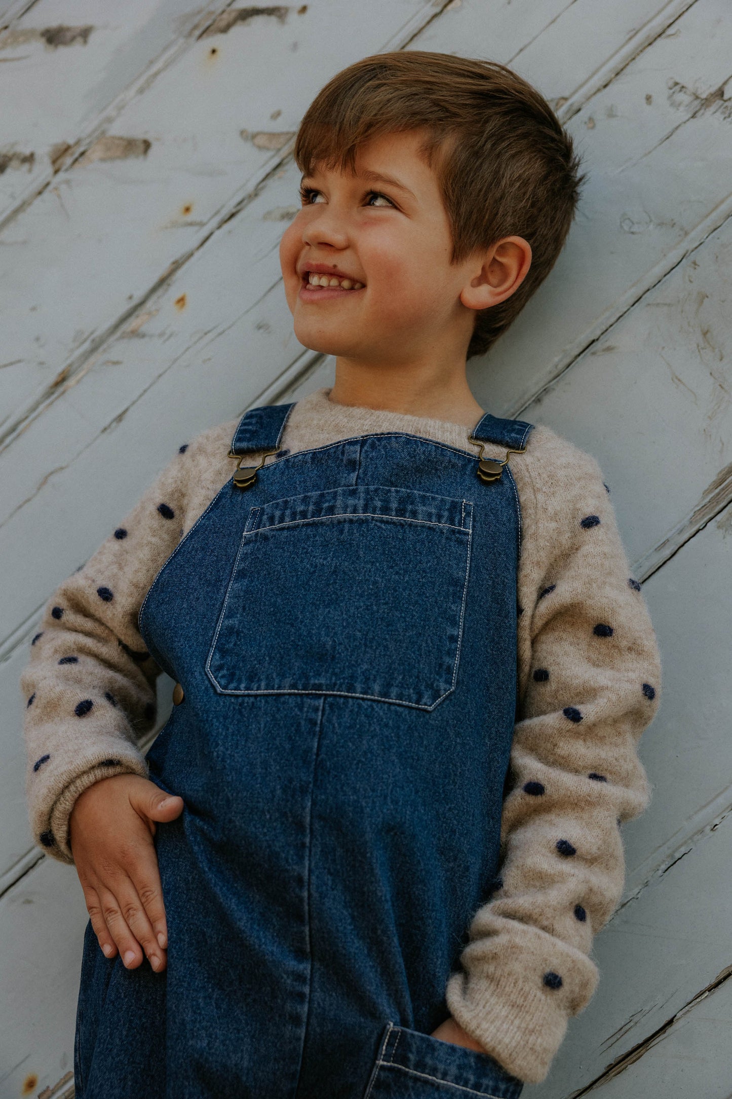 Fliink Don Denim Overall Dark Denim Blue