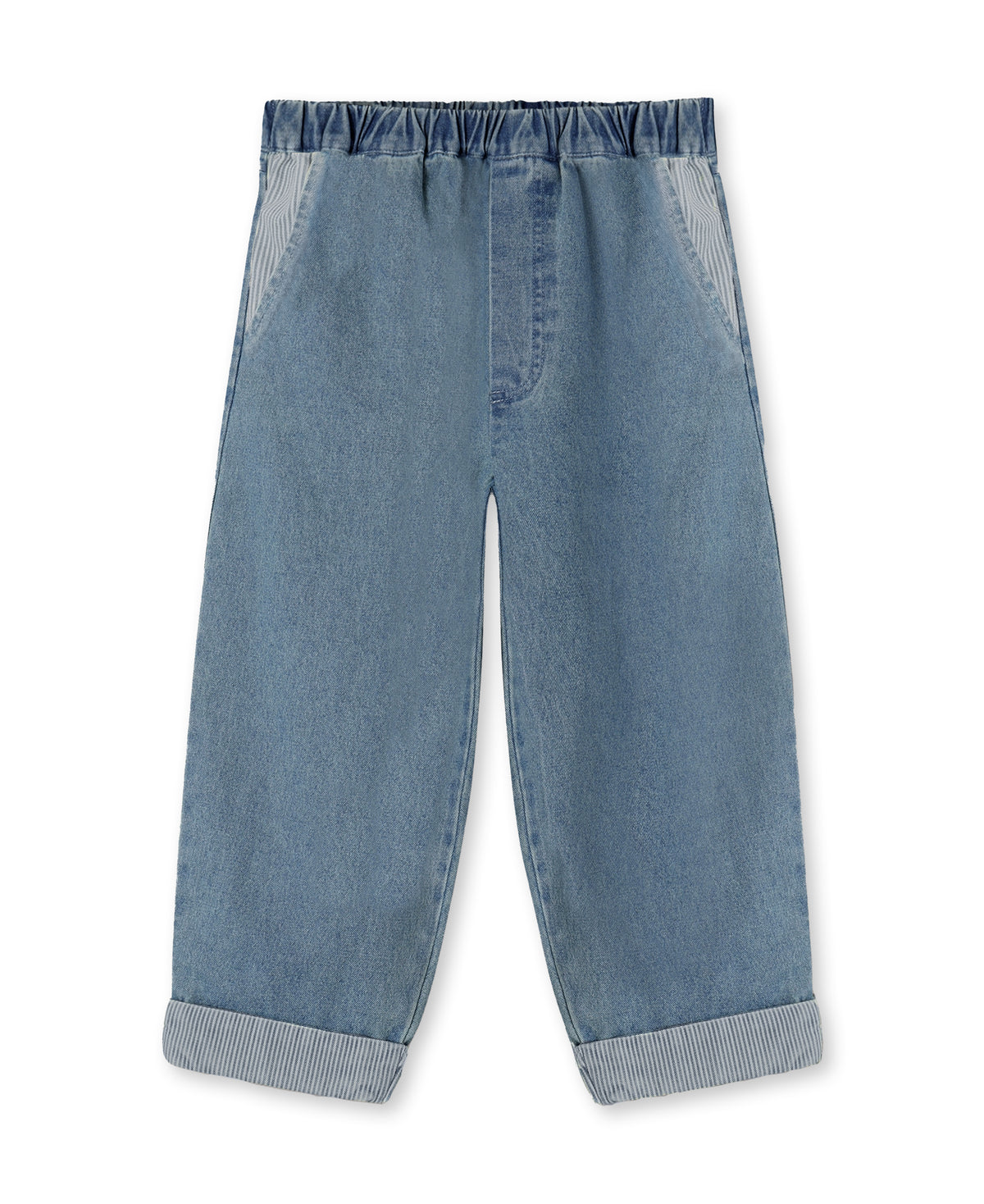 Fliink Don Kontrast-Hose Medium Denim Blue