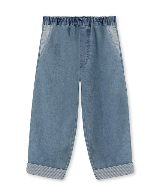Fliink Don Kontrast-Hose Medium Denim Blue