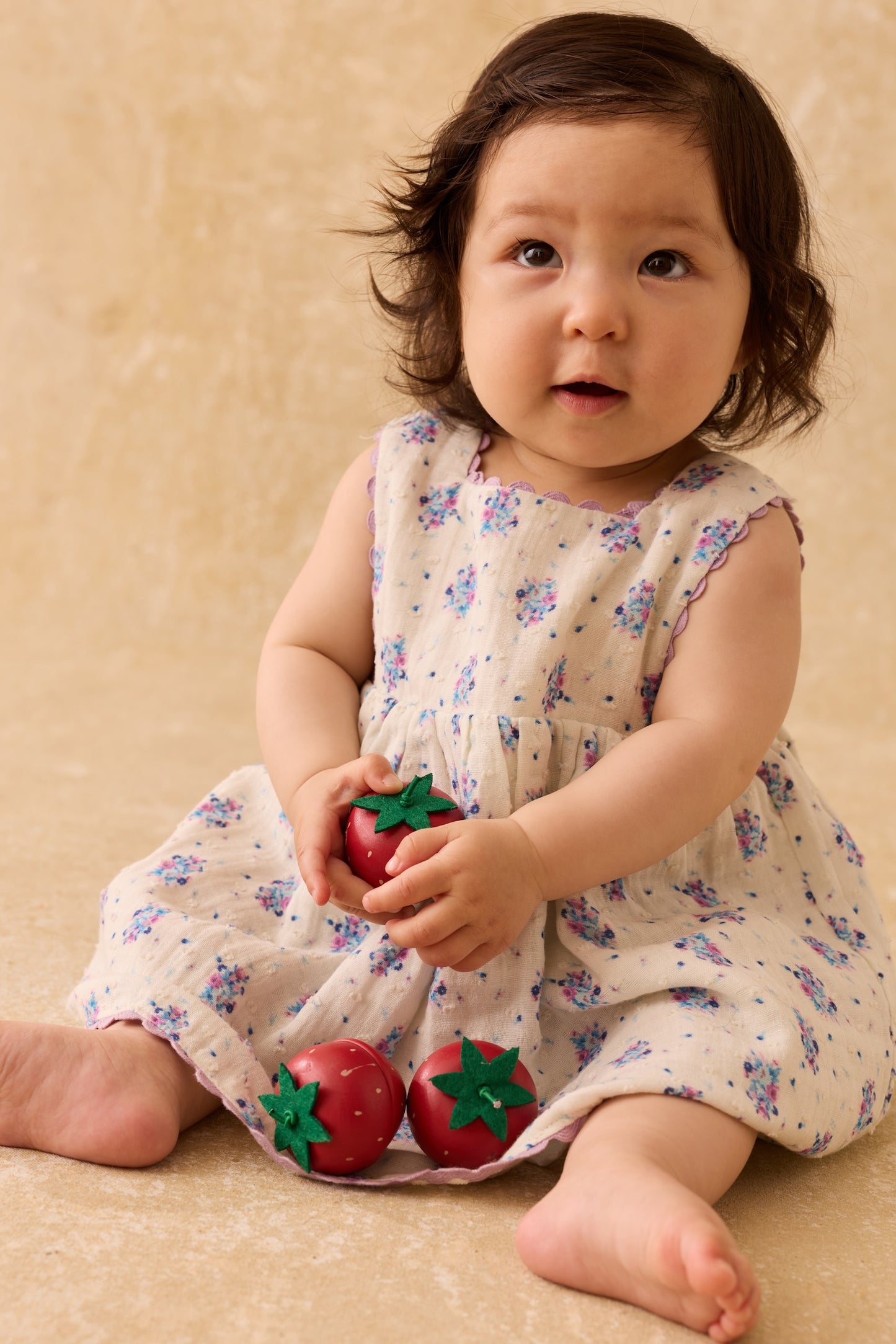 Louise Misha Kleid Aloisa Cream Flower Dunes