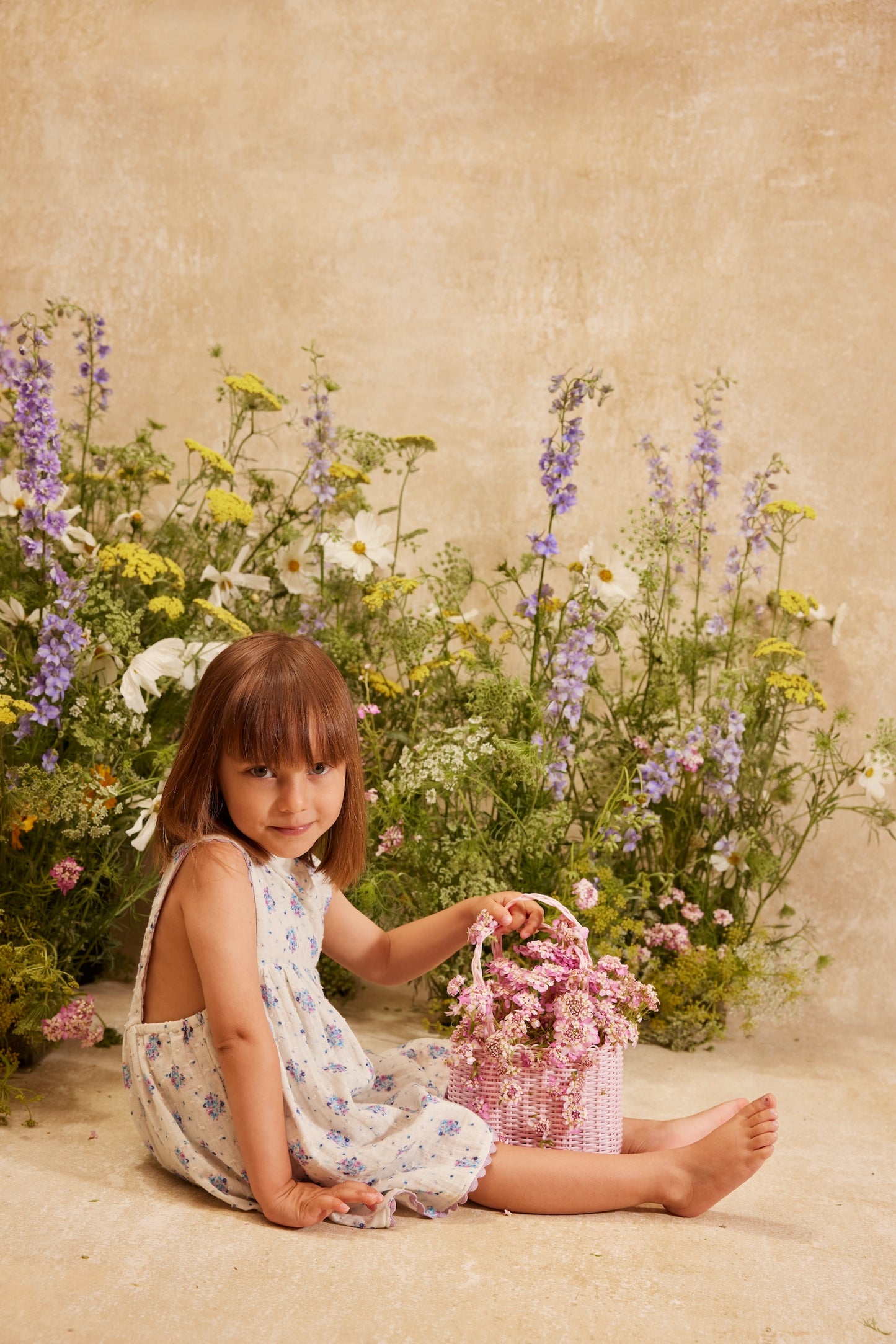 Louise Misha Kleid Aloisa Cream Flower Dunes