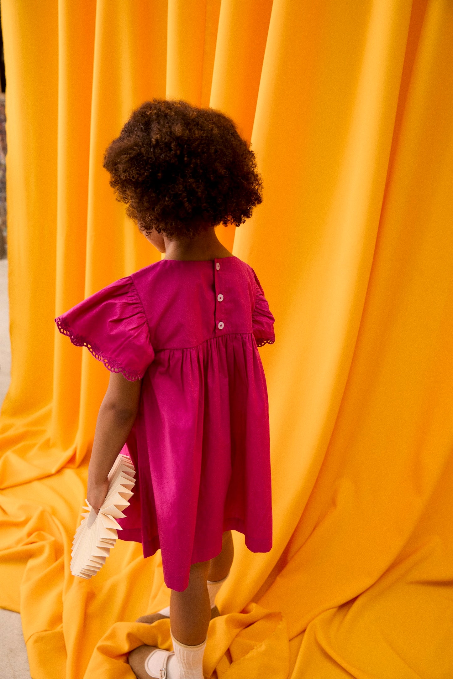 Louise Misha Kleid Notcha Fuchsia