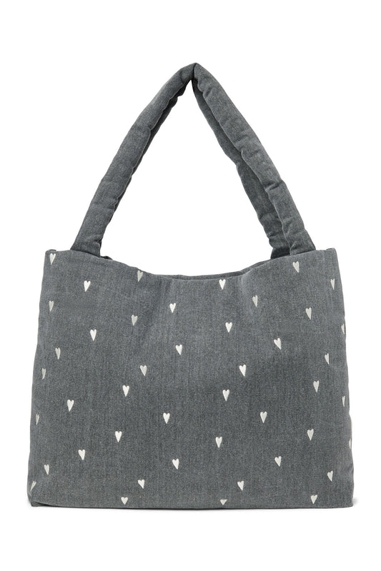 Studio Noos Mom Bag Denim Grey Hearts