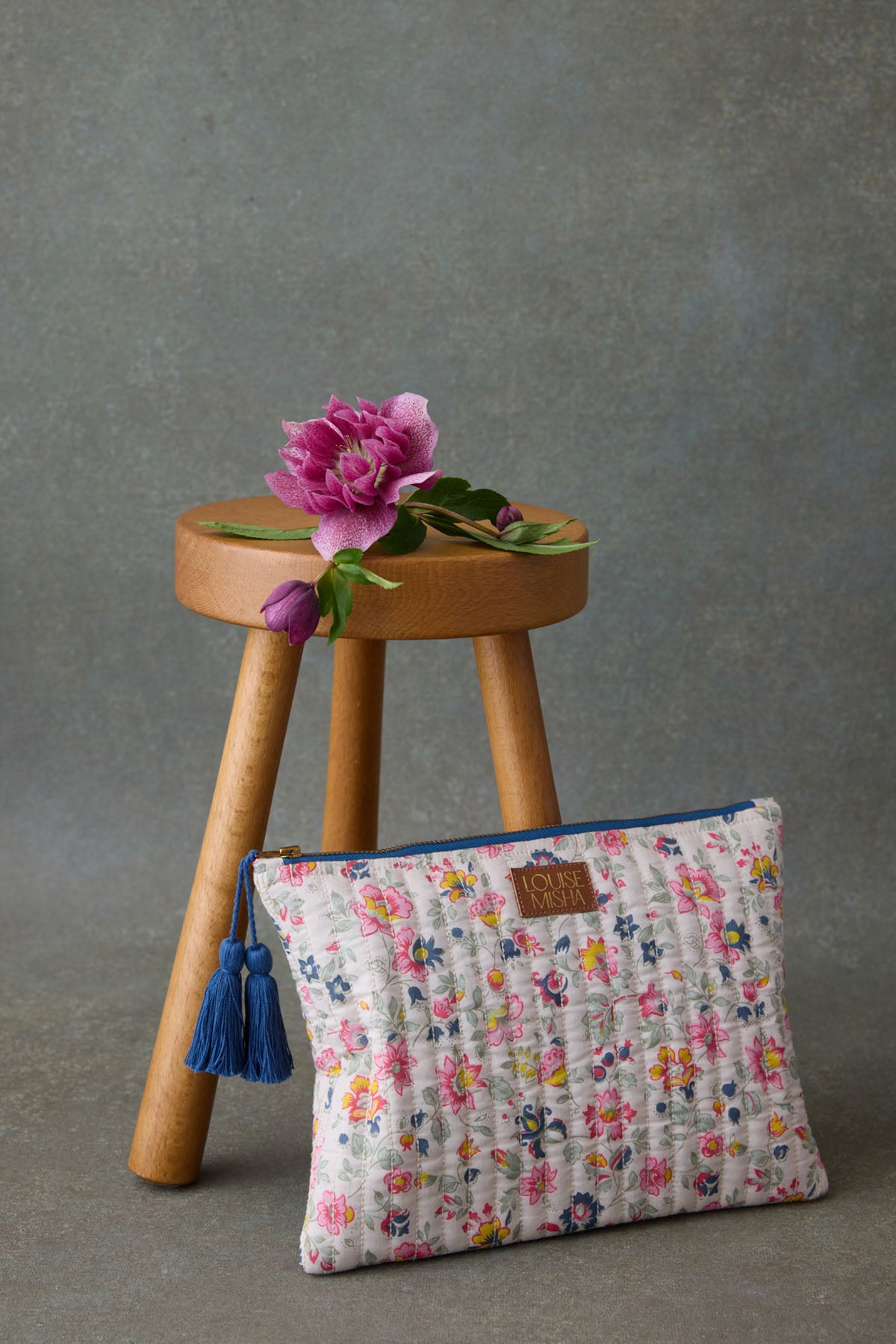 Louise Misha Pouch Domina Cream Wild Flowers