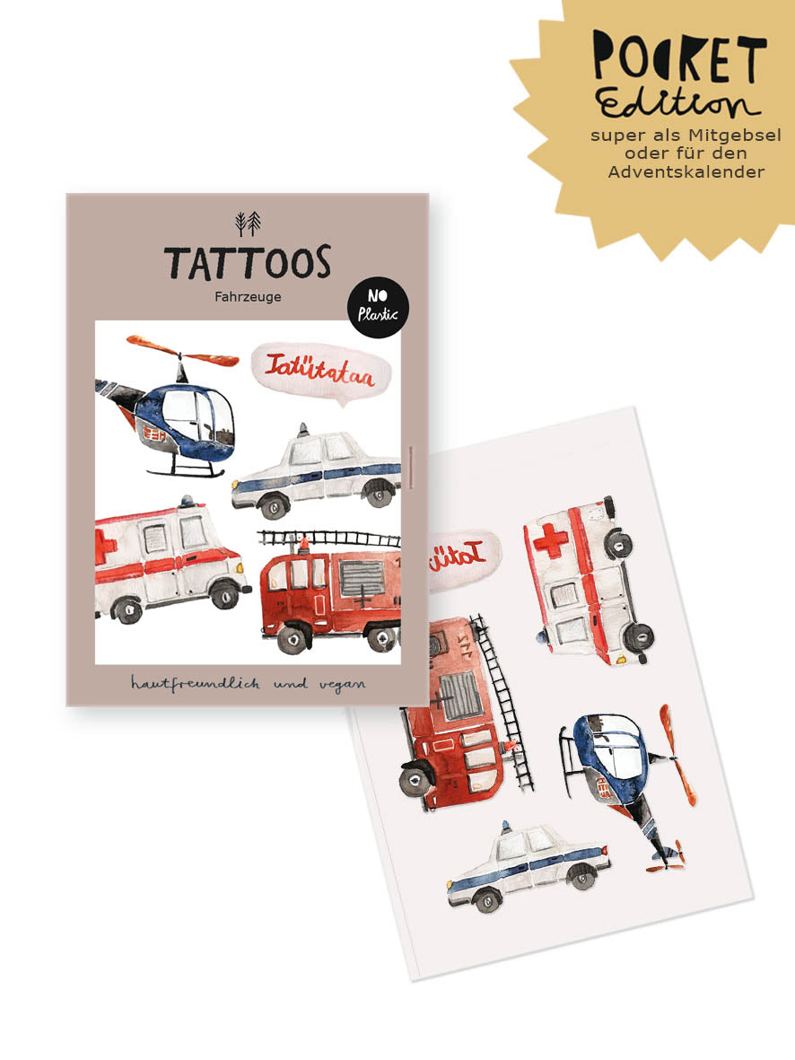 Halfbird Set Reflektierende Aufkleber "Fahrzeuge" I Pocket Edition