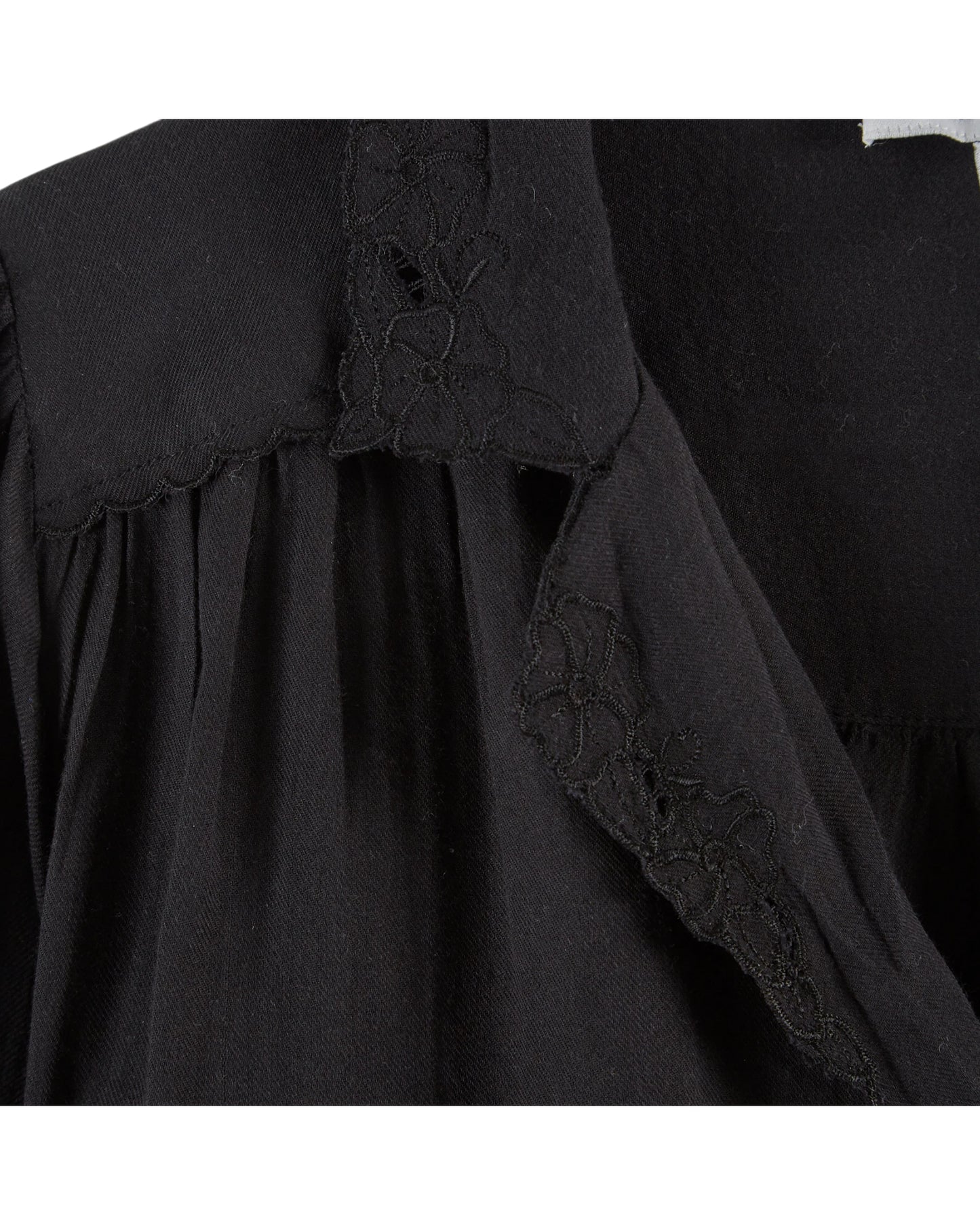 Emile et Ida Vintage Bluse Fleuri Brodé Noir