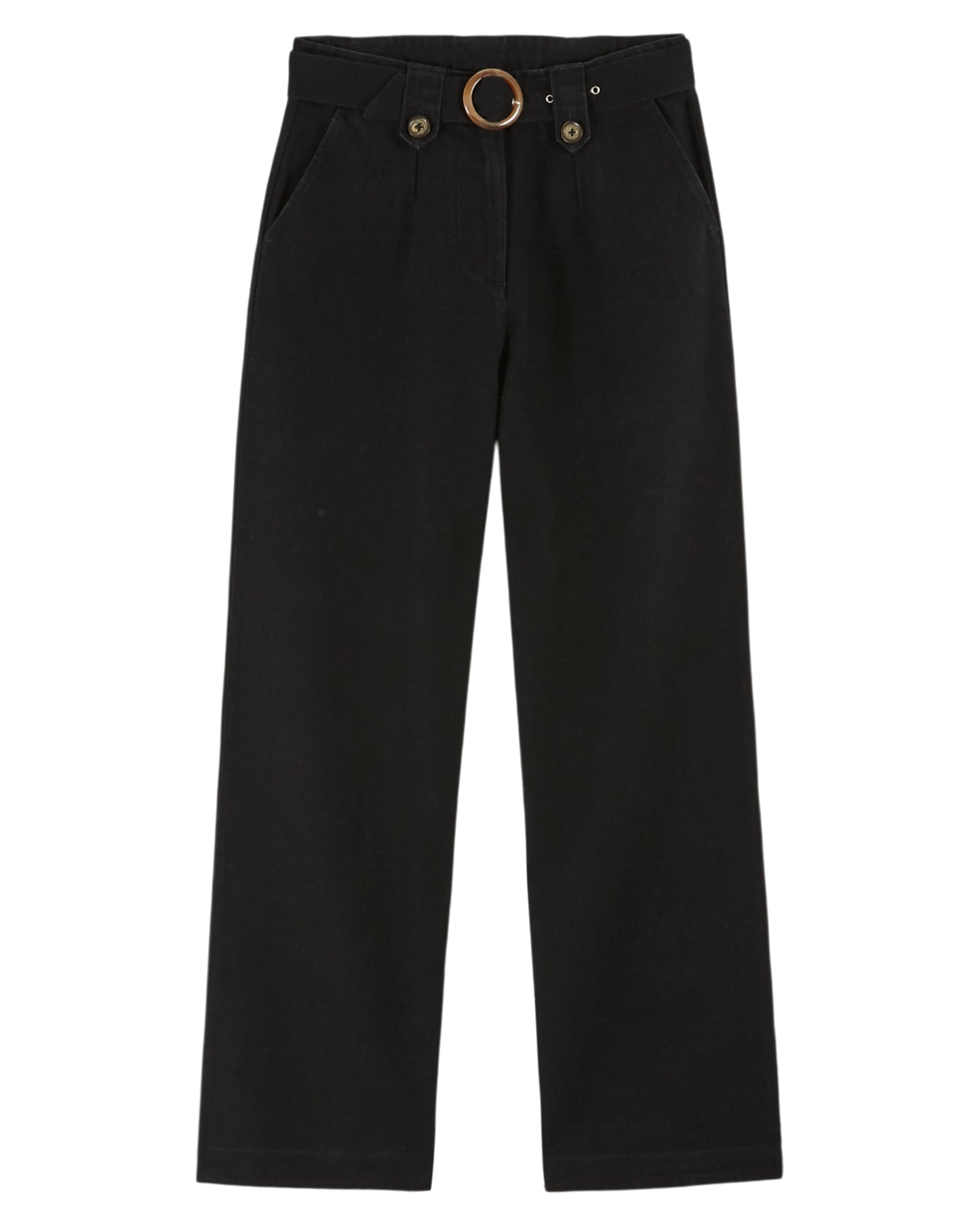 Emile et Ida Hose mit Schnallen Denim Noir