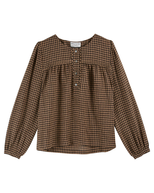Emile et Ida Bluse Vichy Choco