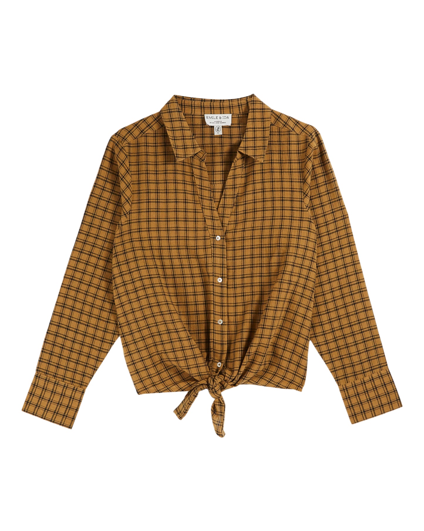 Emile et Ida Khadi Checks Bluse Calcutta