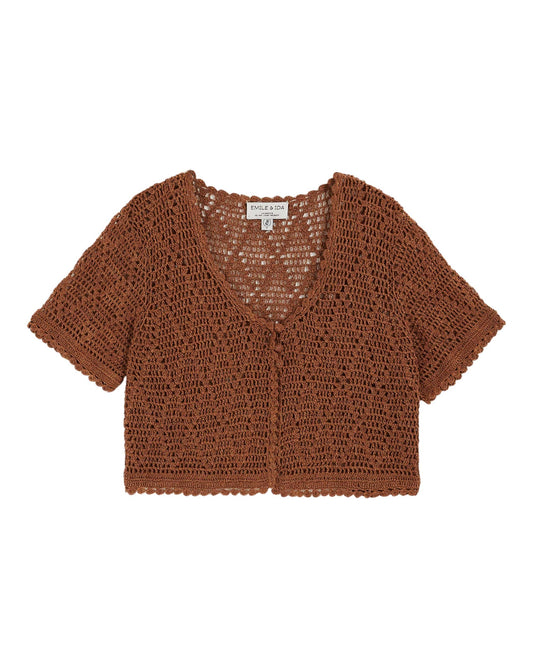 Emile et Ida Häkel-Cardigan Caramel