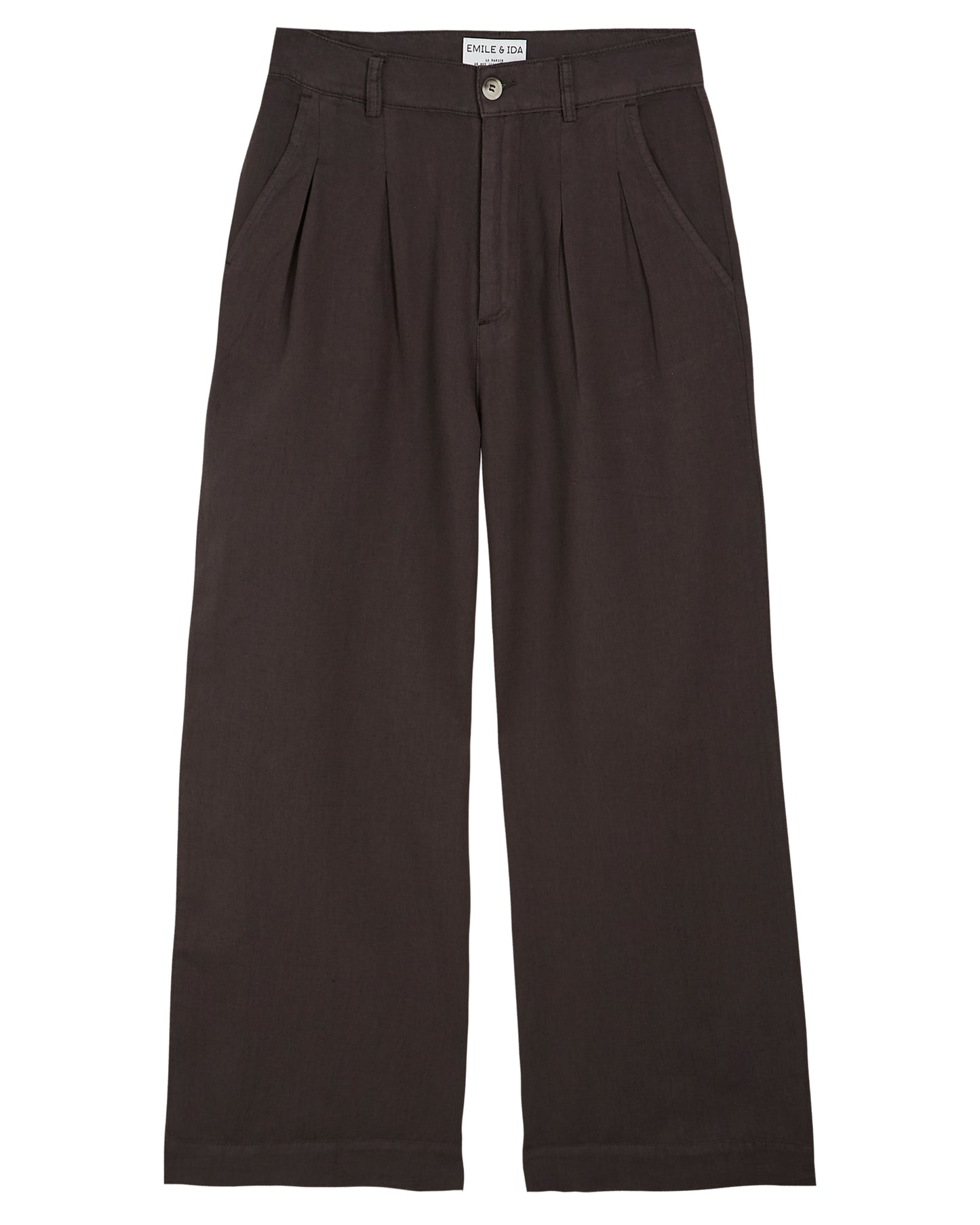 Emile et Ida Palazzo Leinenhose Bitume