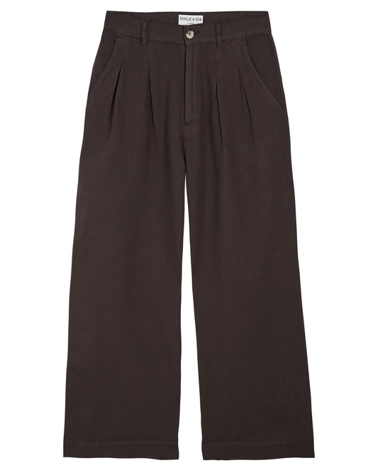 Emile et Ida Palazzo Leinenhose Bitume