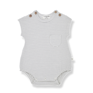 1+ in the Family Romper Jacques Smoky-Ivory