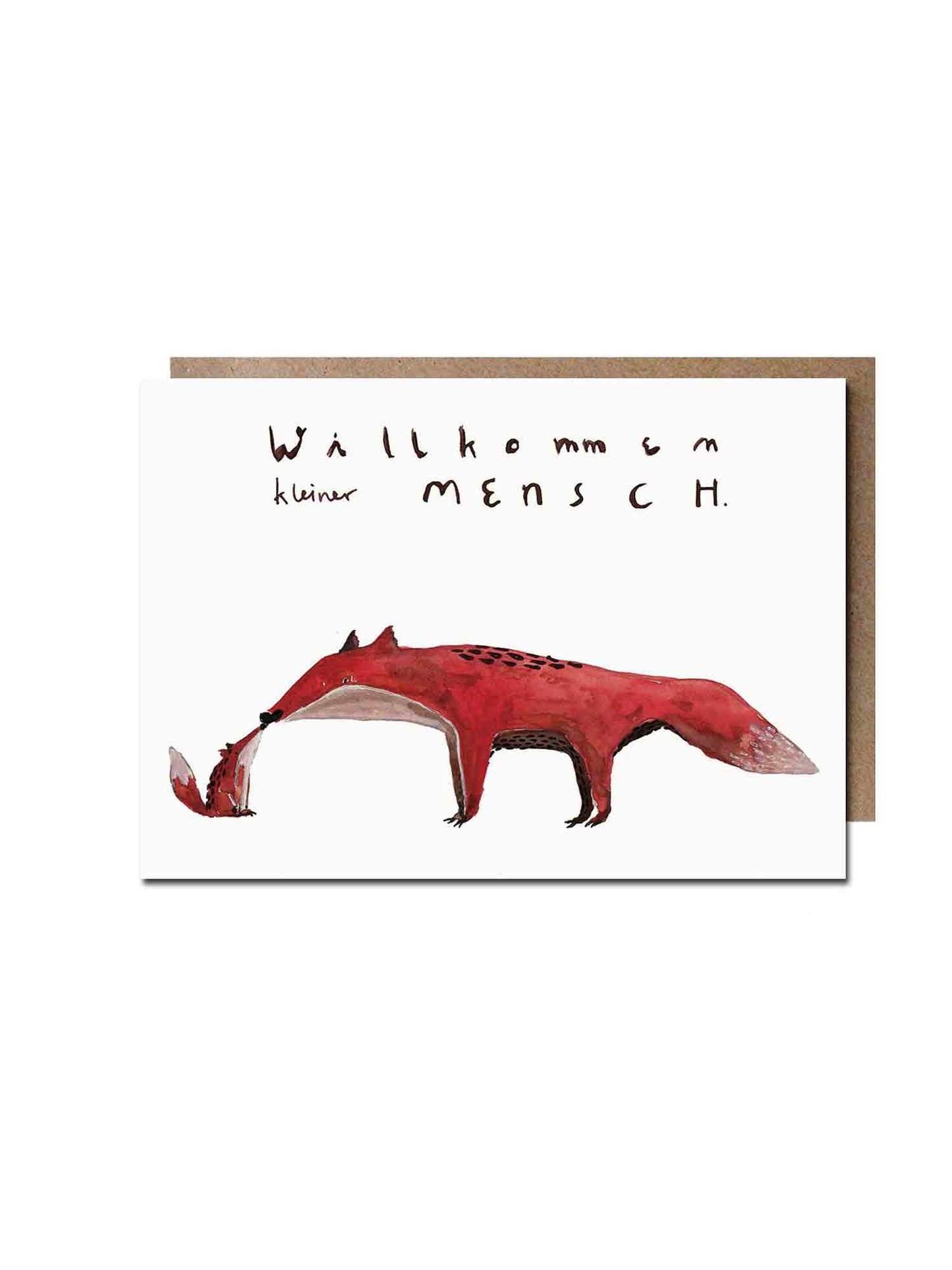 Halfbird Klapp-Postkarte Willkommen kleiner Mensch