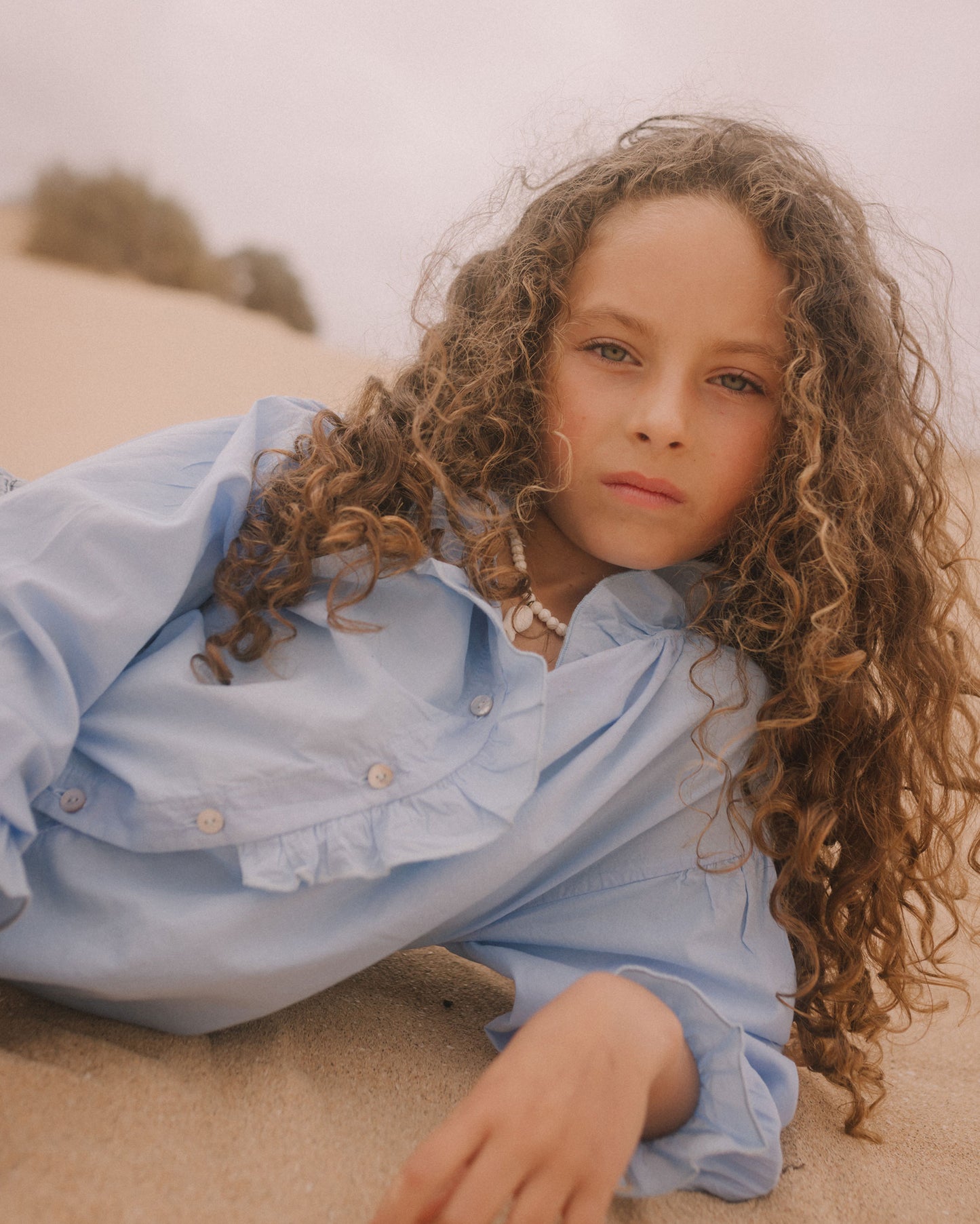 Búho BCN Voile Bluse Provence Blue