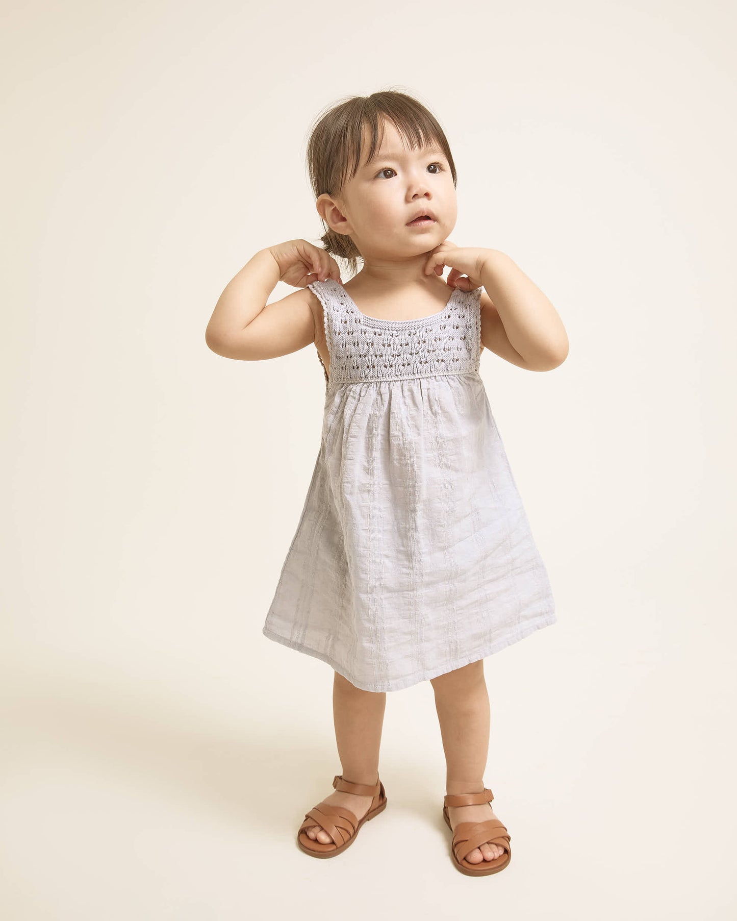 Búho BCN BB Chic Lurex Kleid Sky Blue