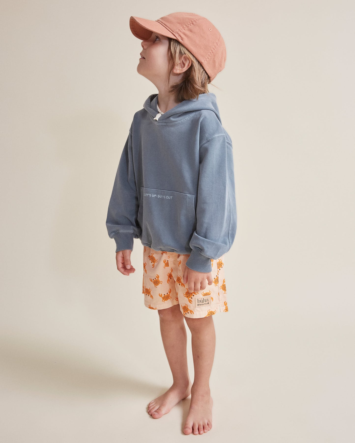 Búho BCN Fleece Hoodie Blue Teal
