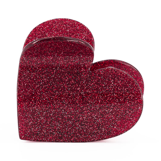 Luciole Large Haarklammer Heart Red