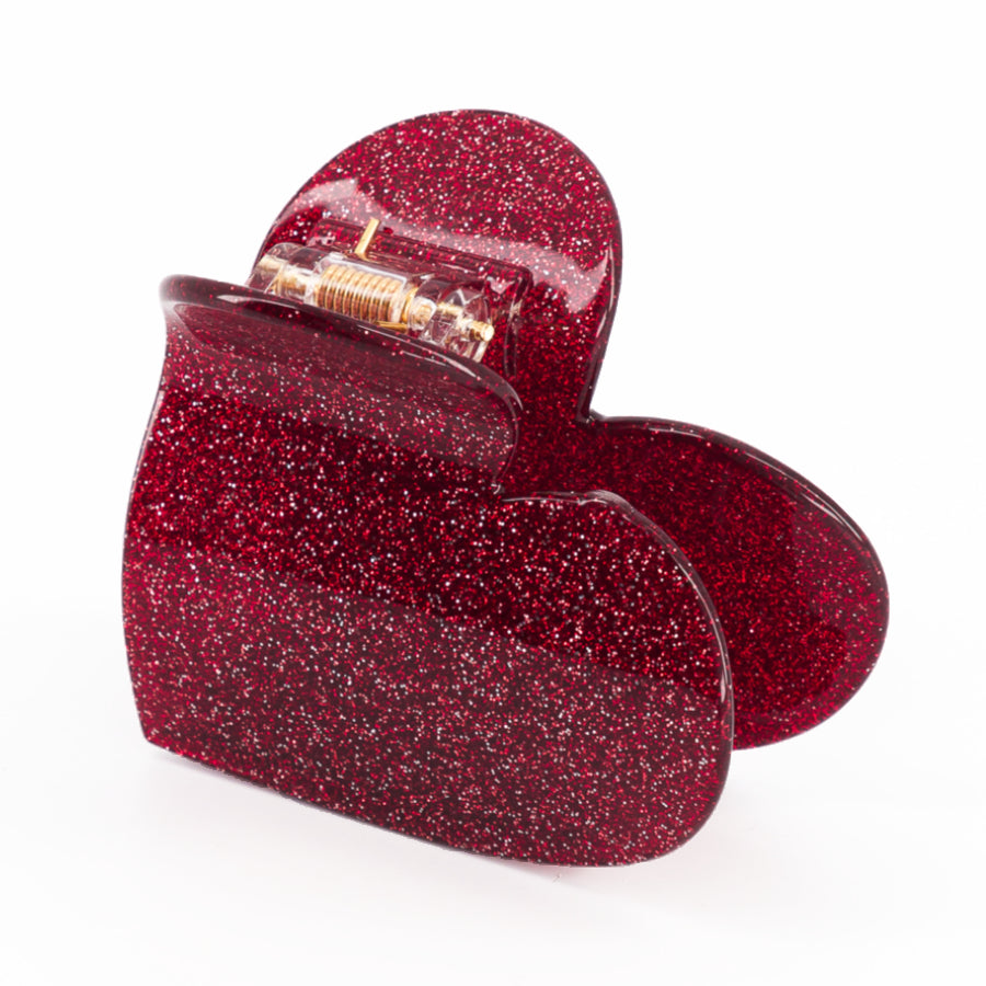 Luciole Large Haarklammer Heart Red