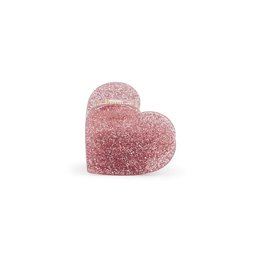 Luciole Mini Haarklammer Pink Glitter Heart