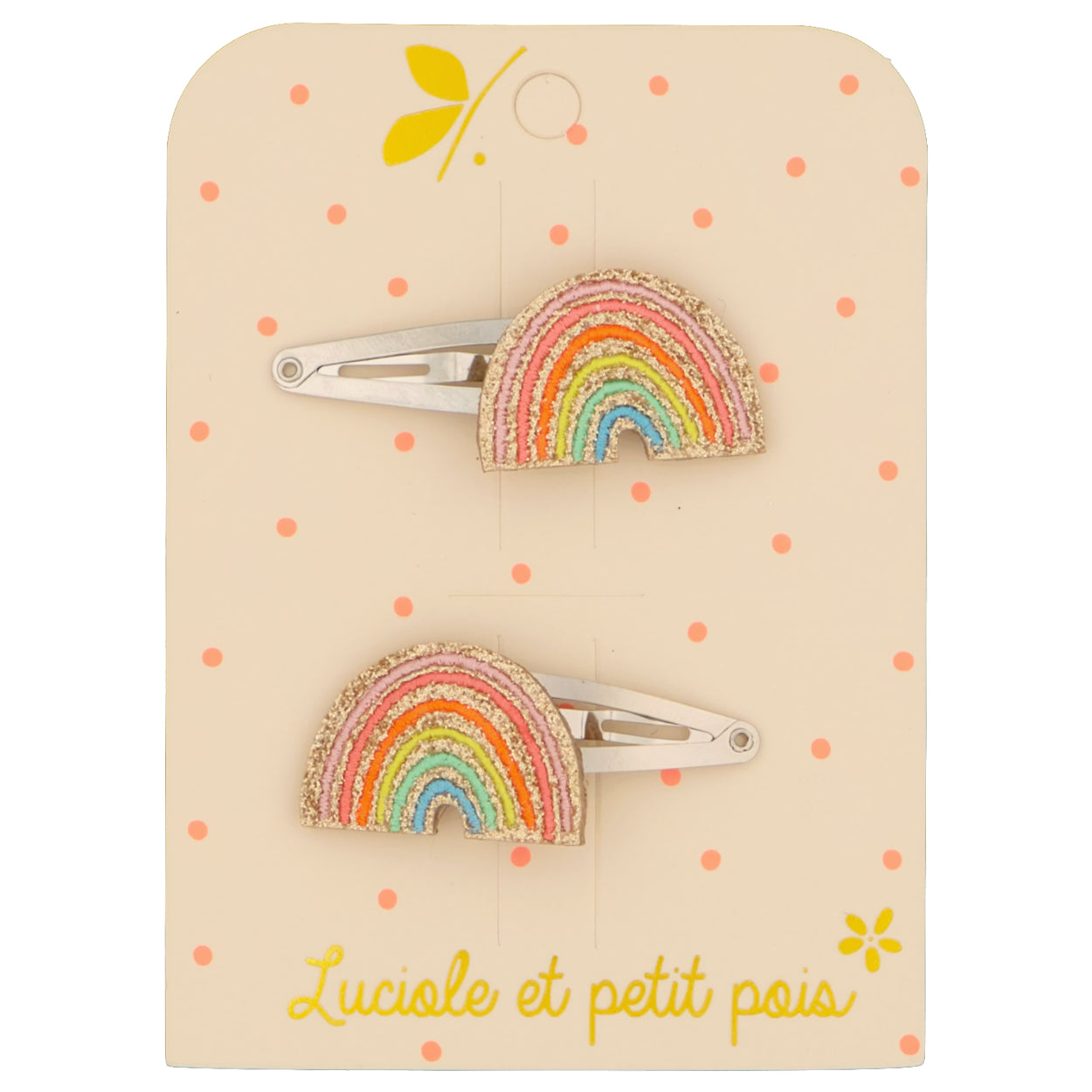 Luciole 2er Set Haarclips Regenbogen