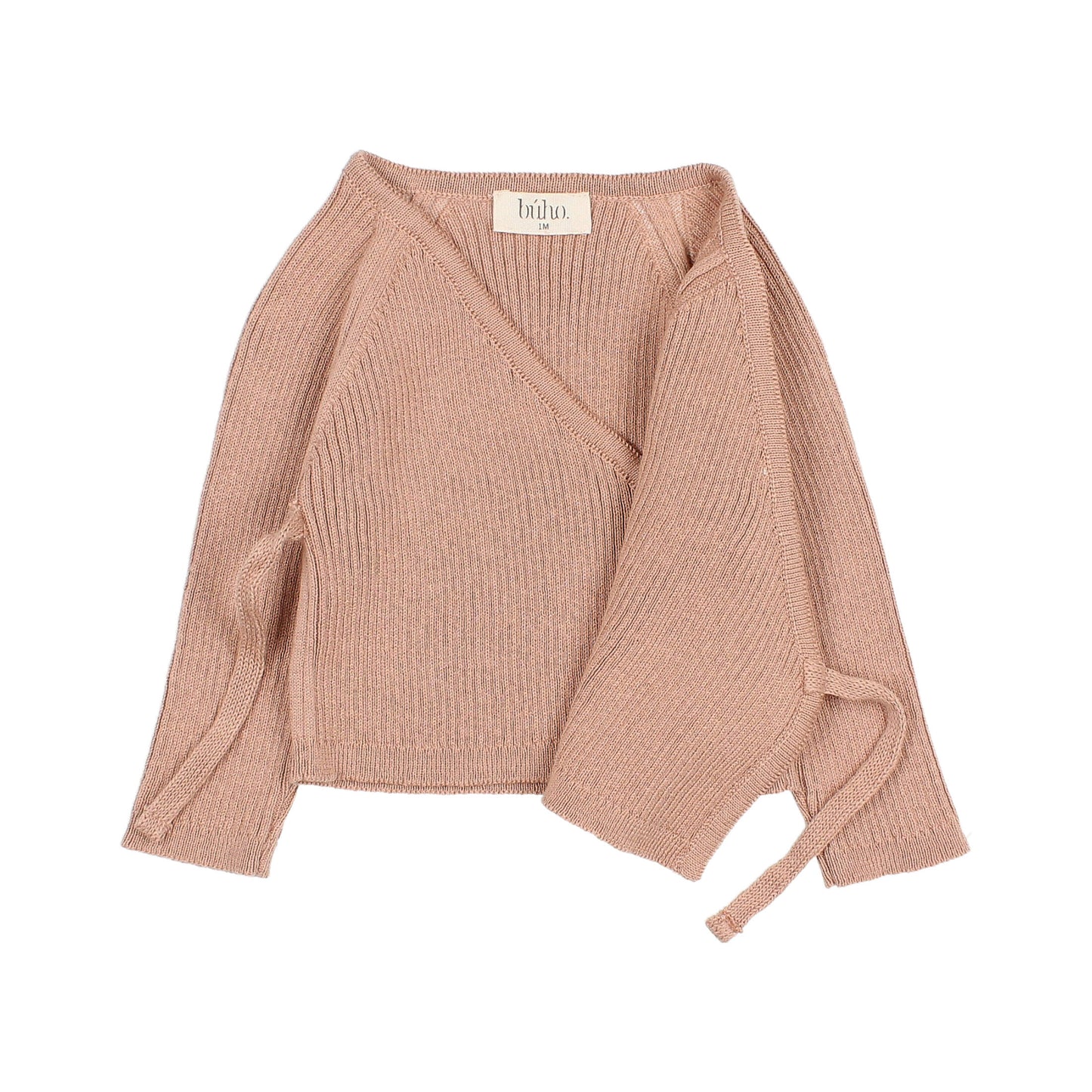 Búho BCN Newborn gekreuzter Cardigan Antic Rose