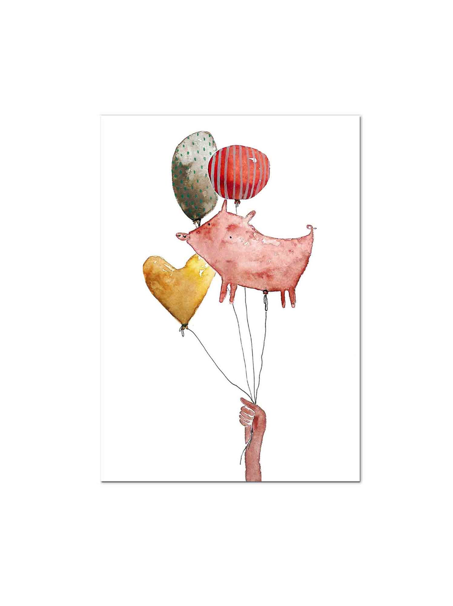 Halfbird Postkarte Luftballons