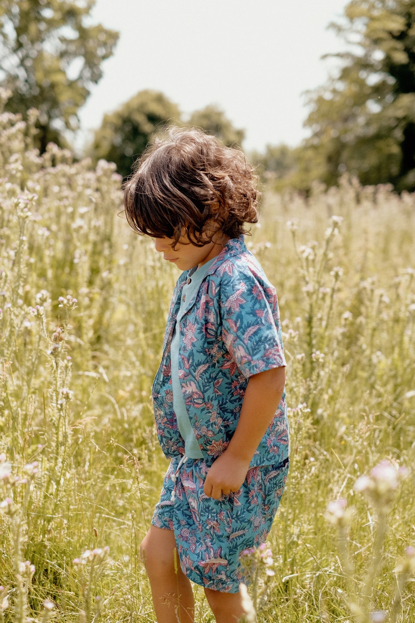 Louise Misha Shirt Alov Teal Garden of Eden