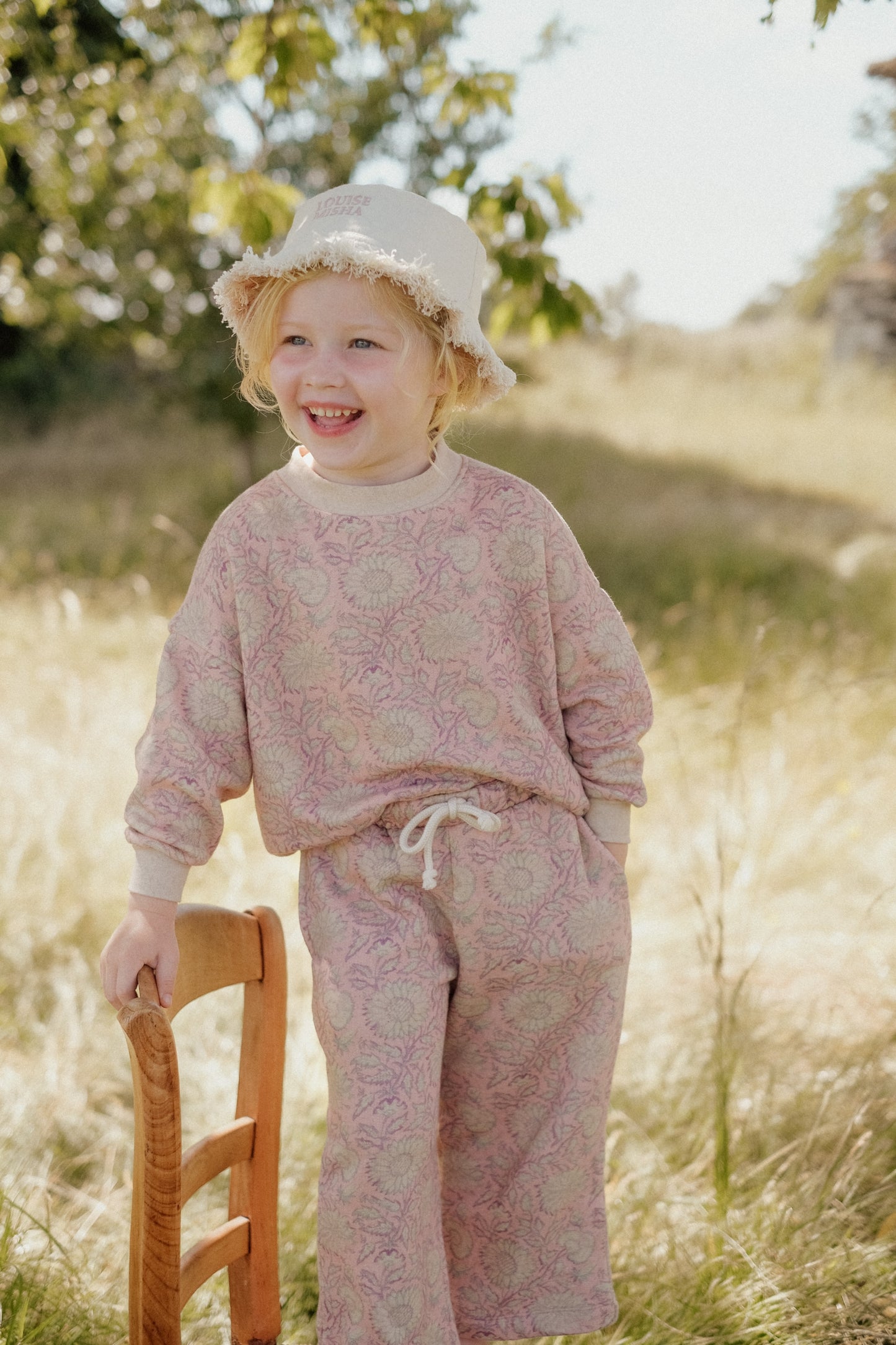 Louise Misha Sweatshirt Rosalía Pink Daisy Garden