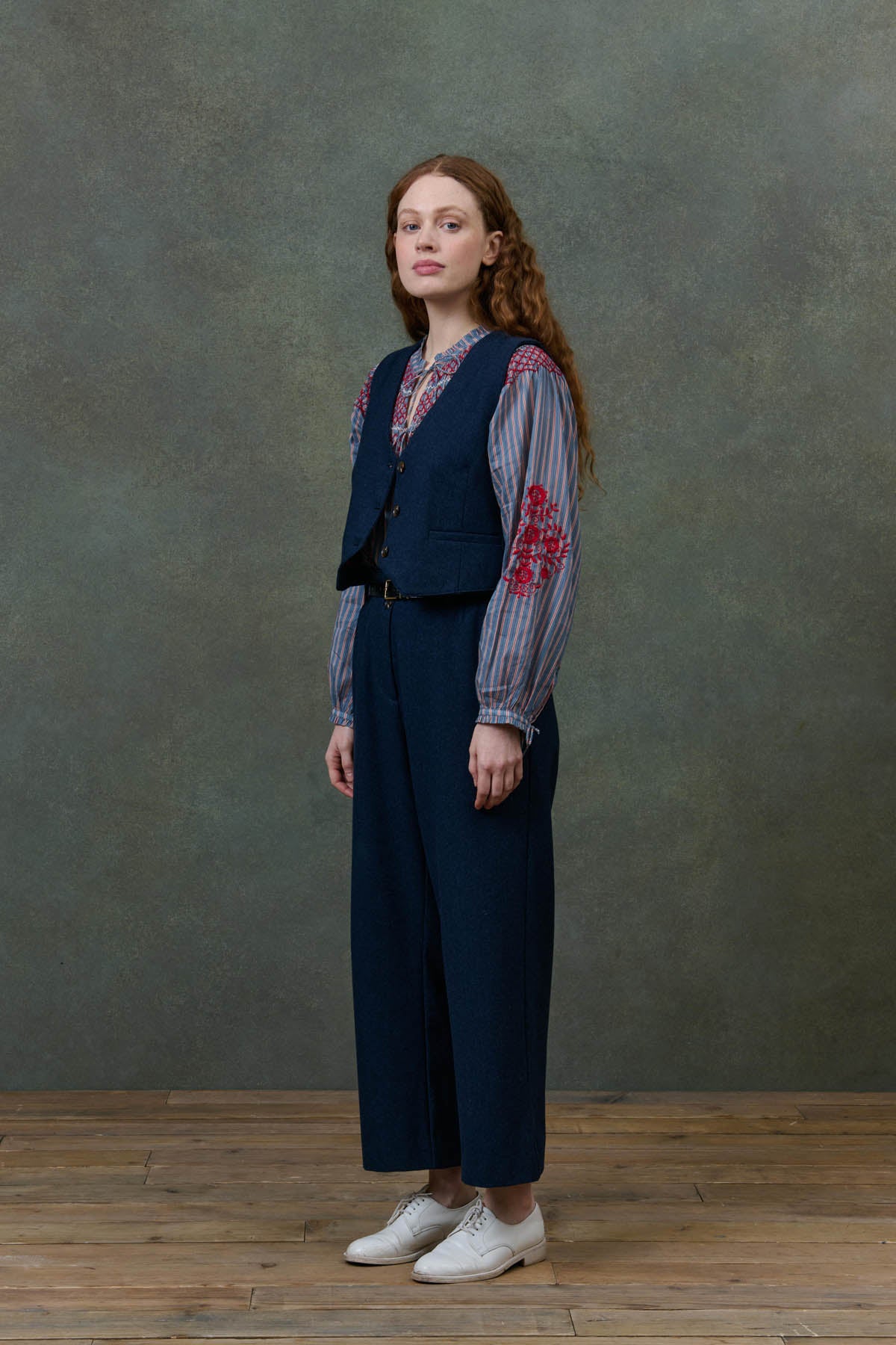 Louise Misha Hose Abuela Navy Dusk Chevron
