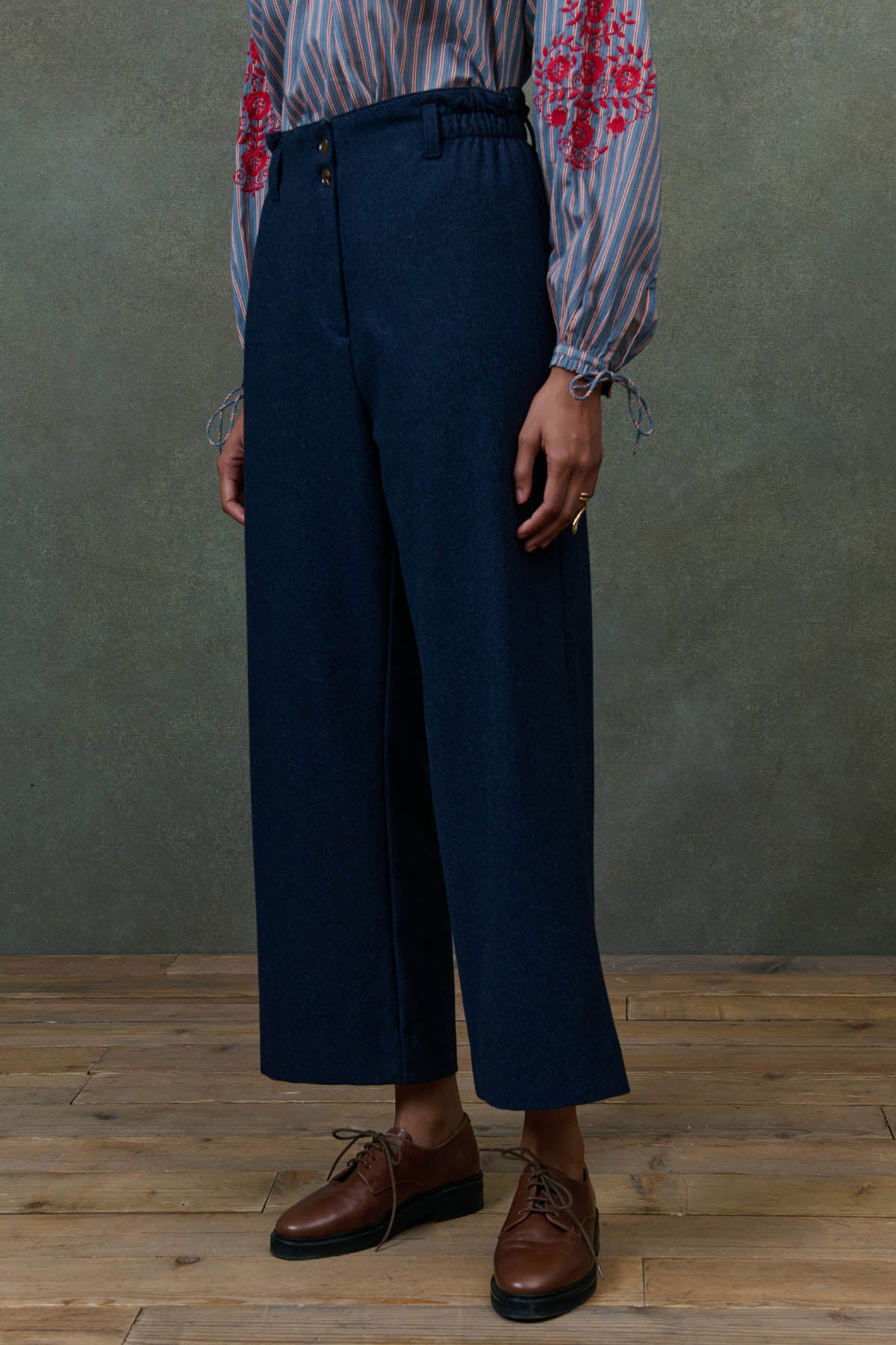 Louise Misha Hose Abuela Navy Dusk Chevron
