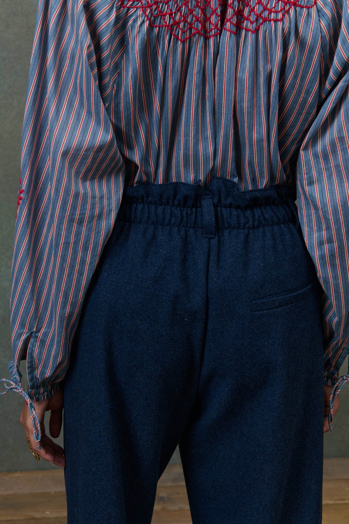 Louise Misha Hose Abuela Navy Dusk Chevron