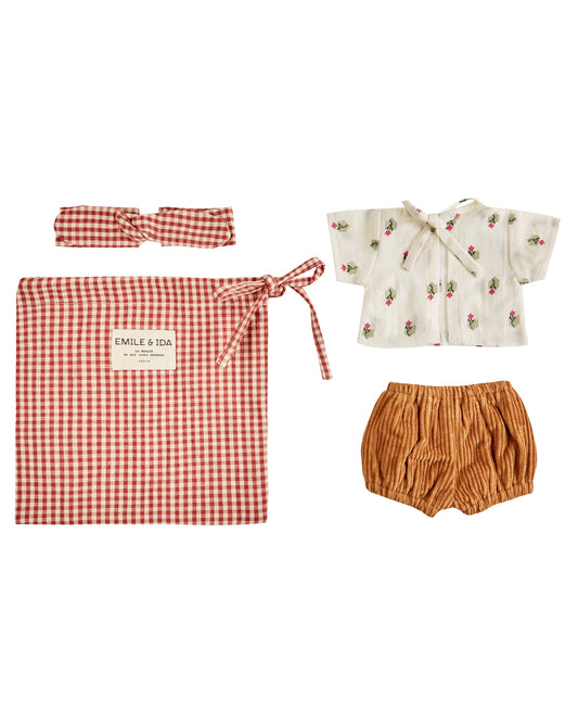 Emile et Ida Puppenkleidung Vichy Framboise