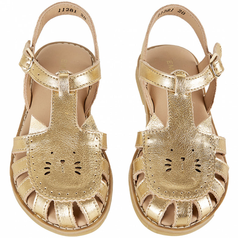 Emile et Ida Sandalen Katze Gold