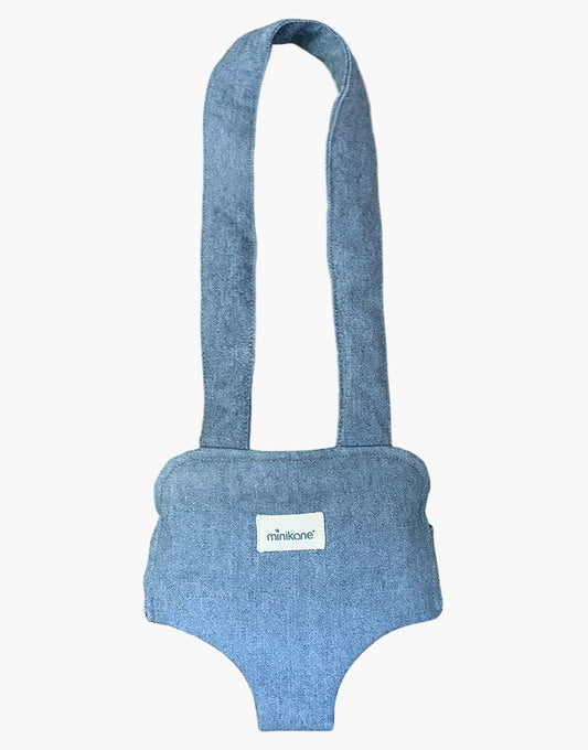 Minikane Puppentragetasche aus hellblauem Denim