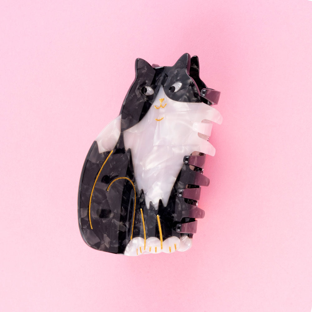 Coucou Suzette Haarklammer Katze Schwarz&Weiss