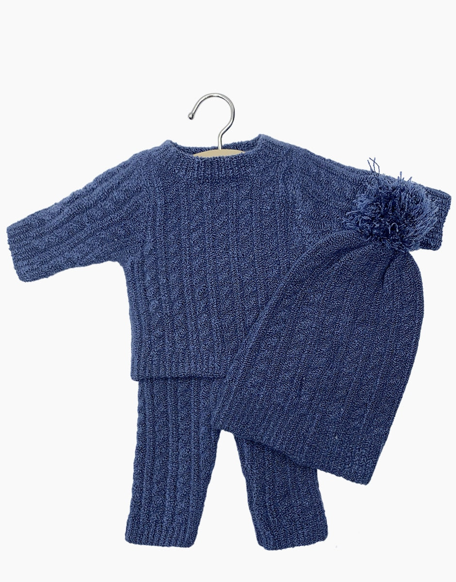 Minikane Puppen Marineblaues Sokrates Puppen-Strickset