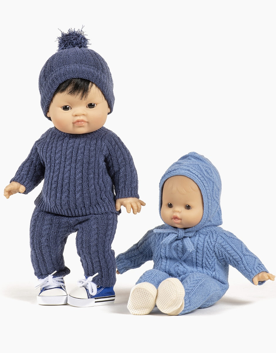 Minikane Puppen Marineblaues Sokrates Puppen-Strickset