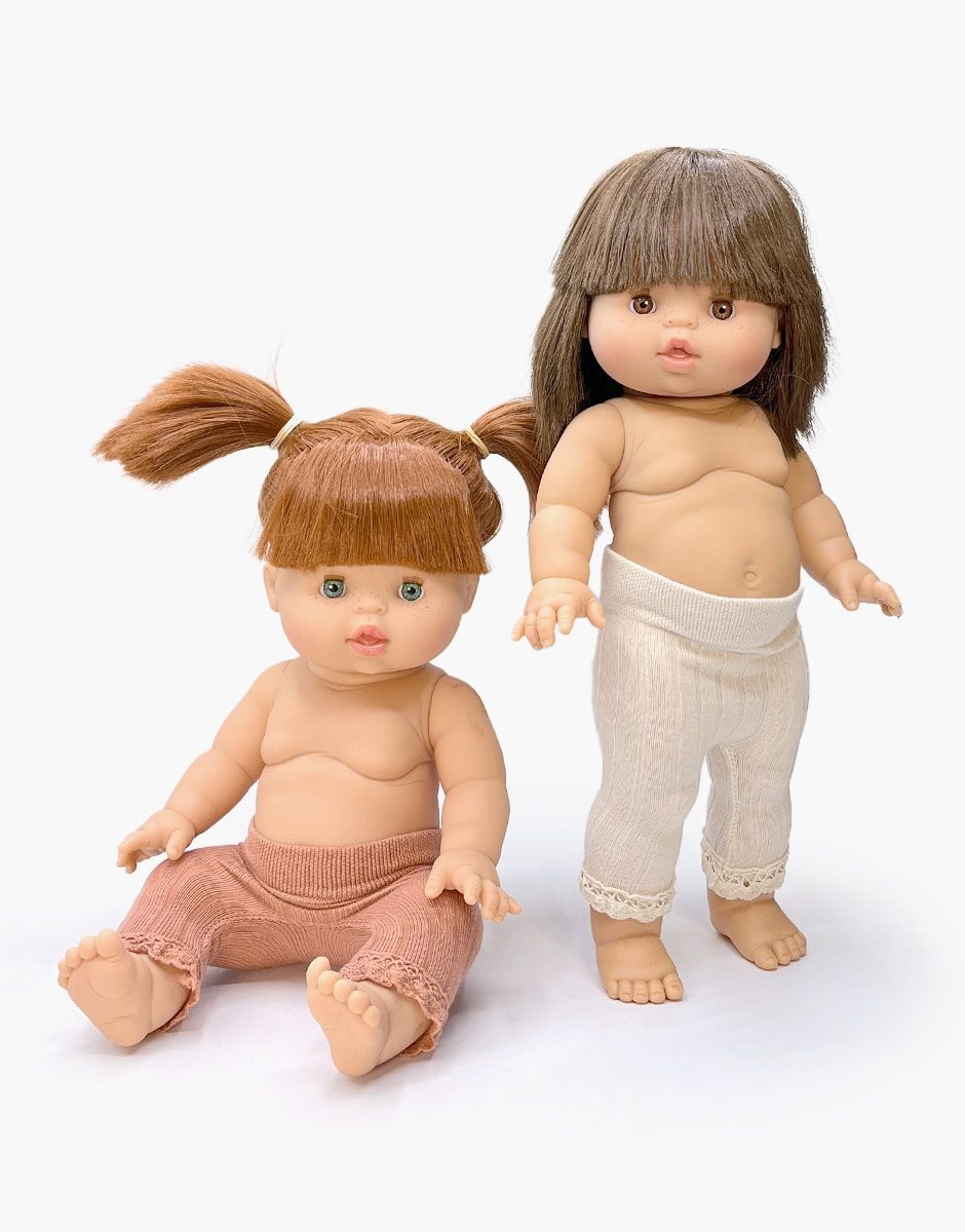 Minikane X Collégien Chloé – Strumpfhose ohne Fuß und Rüschen in Altrosa