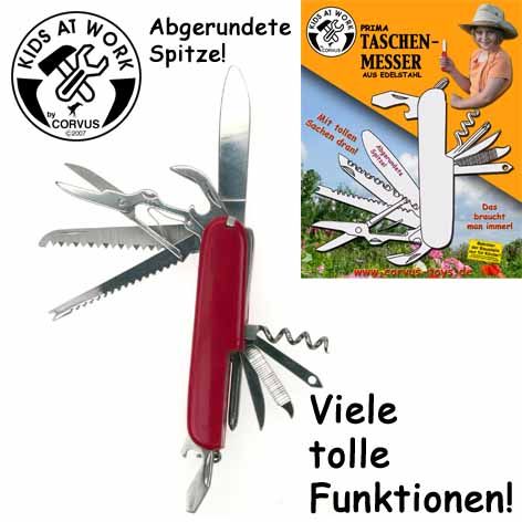 Kids at Work Taschenmesser mit runder Spitze