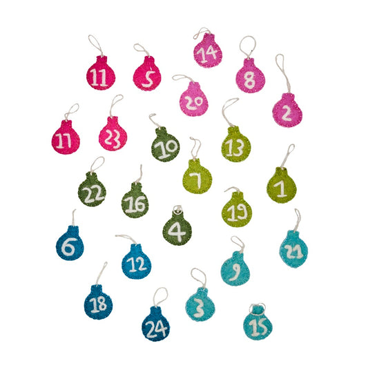 Scout Handmade Filzanhänger Adventskalender 1 - 24