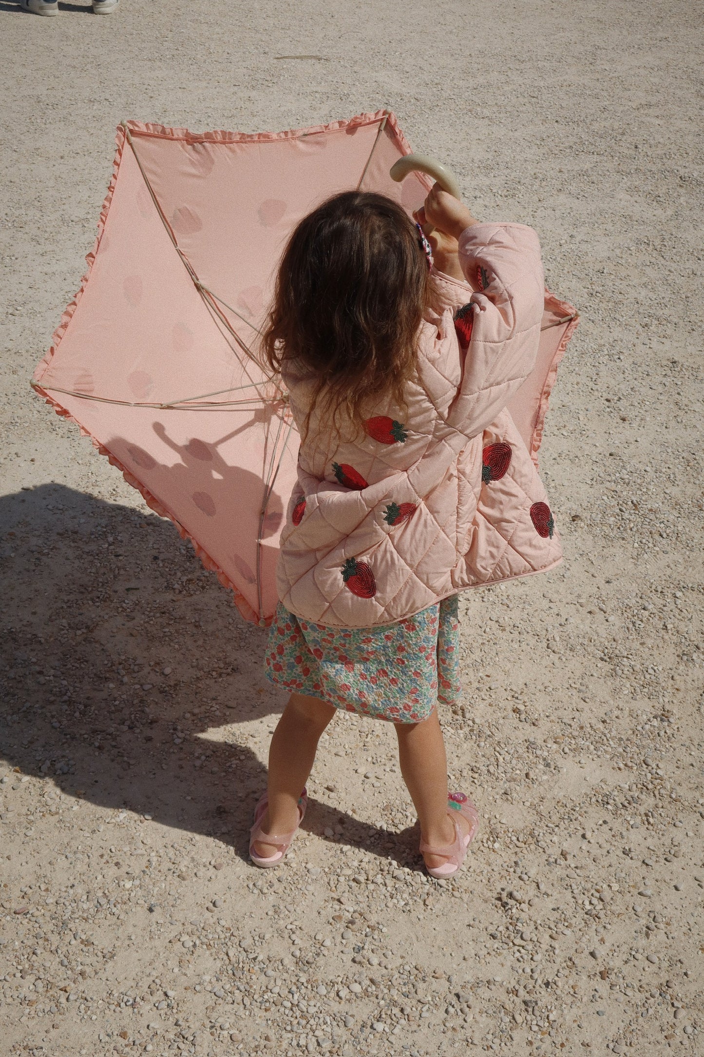 Konges Sløjd Frill Regenschirm Strawberry Glitter