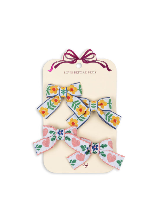 Konges Sløjd 4er Pack Haarclips Rose/White