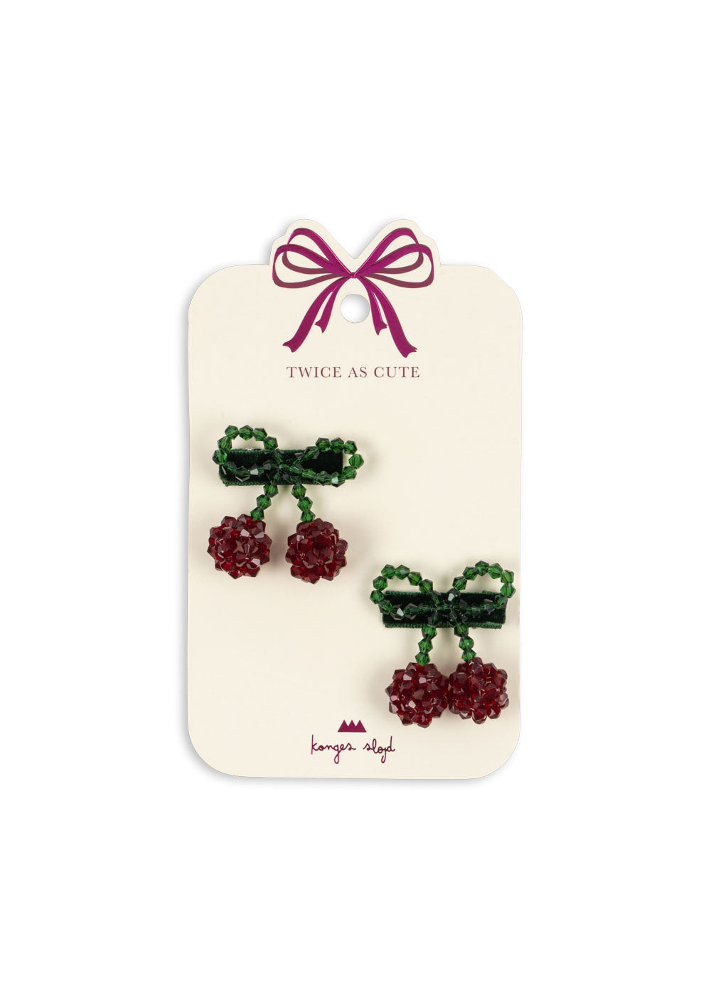 Konges Sløjd Cherry Haarclip Red/Glitter