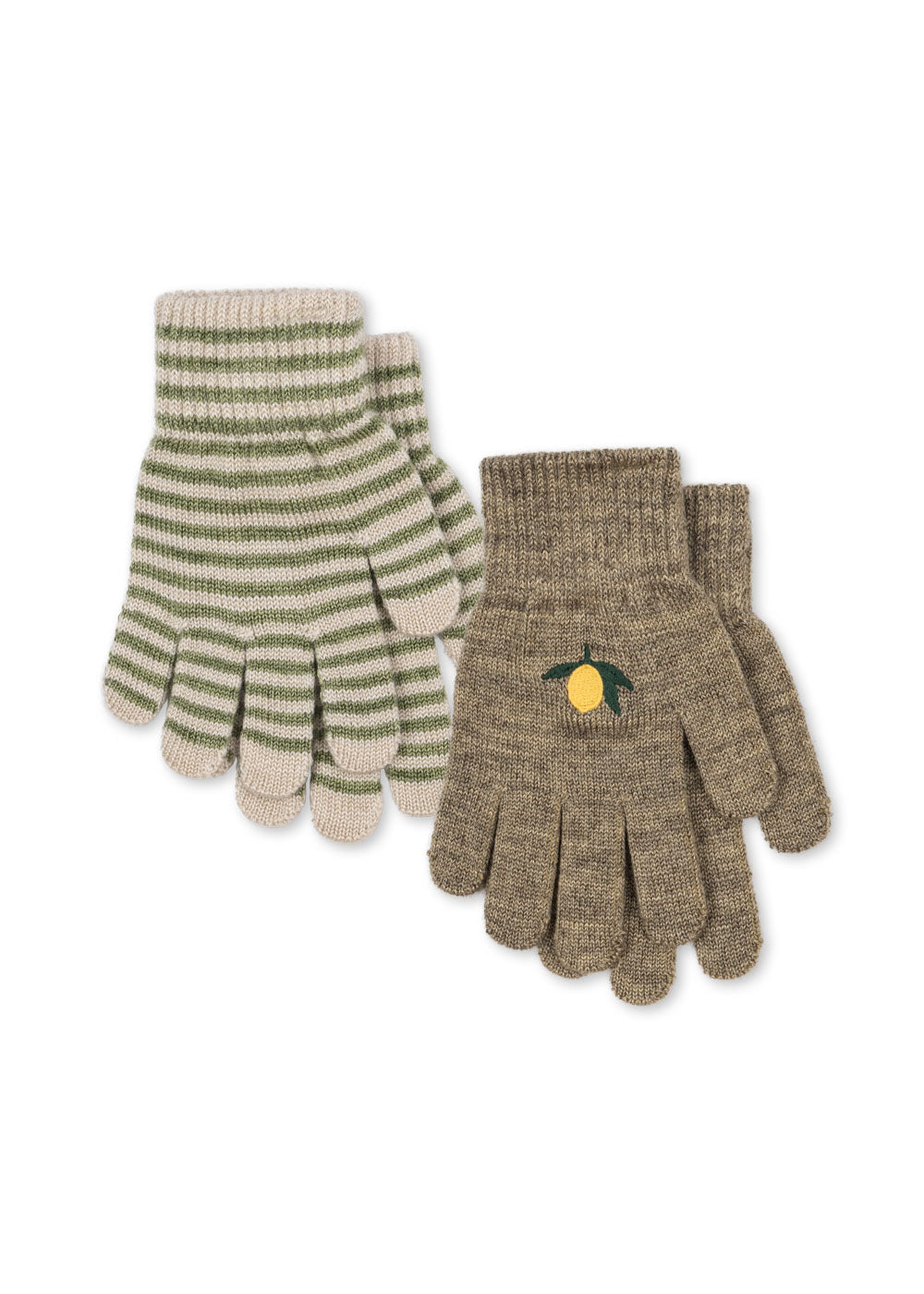 Konges Sløjd 2er Pack Filla Handschuhe Lemon Stripe