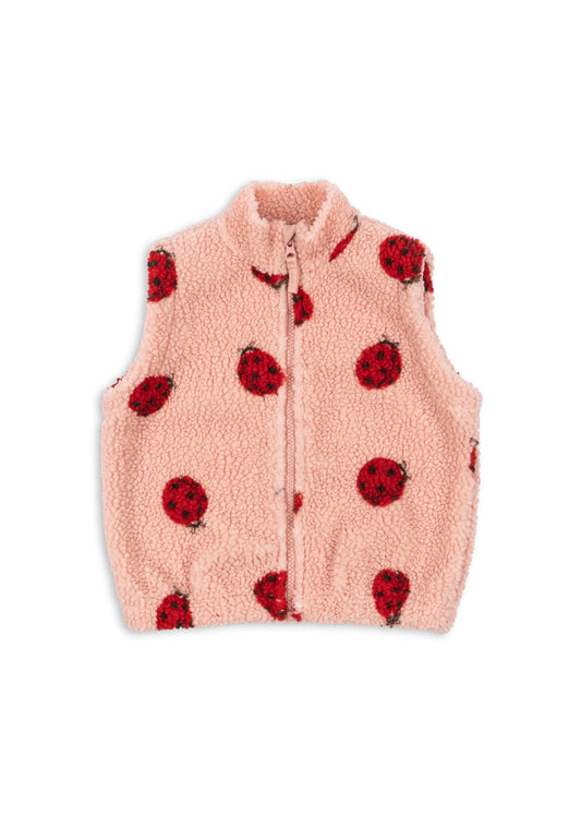 Konges Sløjd Teddy Weste Jody Ladybug Pink