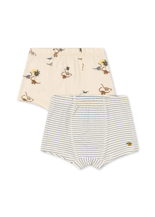 Konges Sløjd Basic 2er Pack Boxer Shorts Kubi/Stripe Bluie