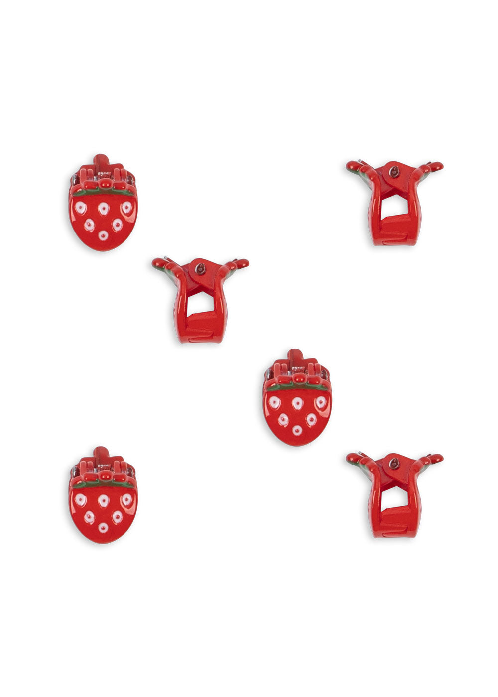 Konges Sløjd 6er Pack Mini Haarspangen Strawberry