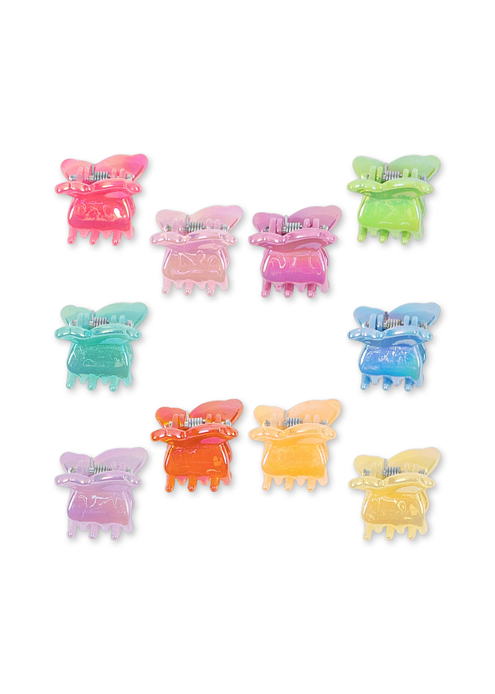 Konges Sløjd 10er Pack Mini Schmetterling Haarclips Multi